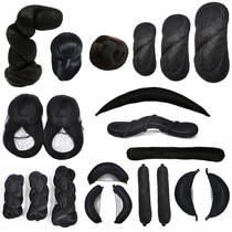 Costume wig performance hair bun Hanfu cos twist 8 figure hair bag can be bent Xiuhe full hair silk cushion hair horn bag