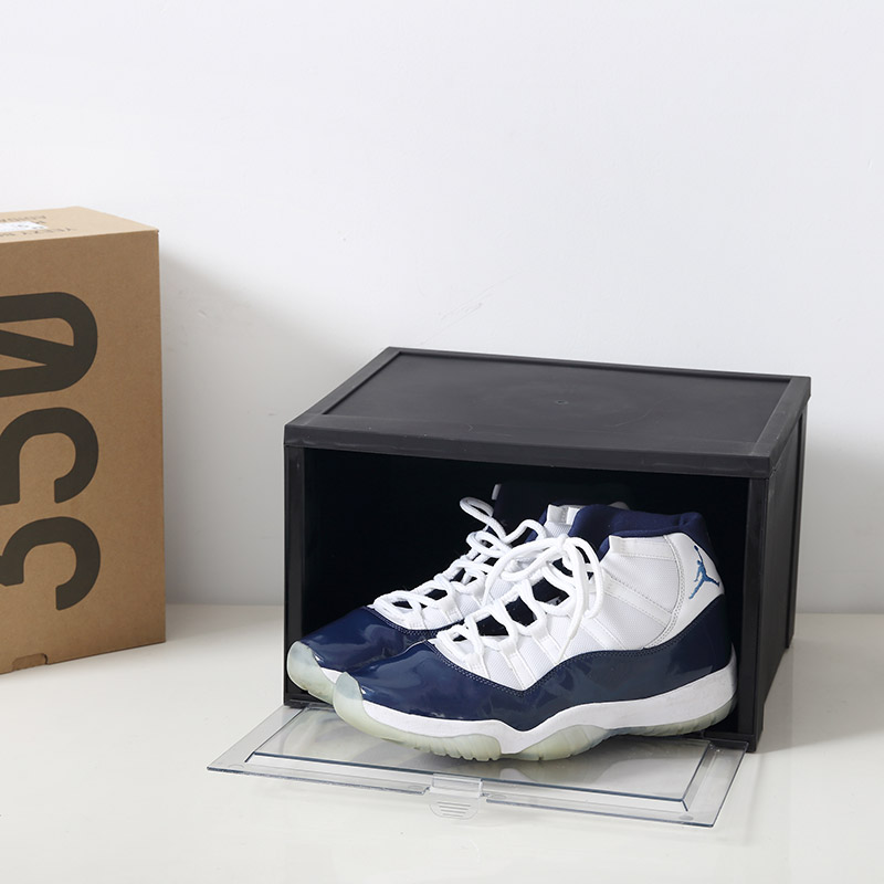 鞋盒aj篮球鞋收纳盒透明鞋盒鞋柜高帮防氧化亚克力防尘潮收纳鞋墙