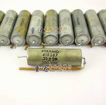 Extremely new and clean American PYRAMID axial oil-immersed capacitor 0 25UF300V(can be paired)