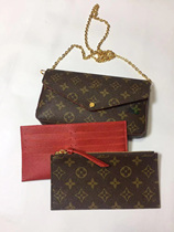 Three-in-one envelope chain bag drawing card wallet wallet mahjong bag paper-like version type ddiy handmade leather