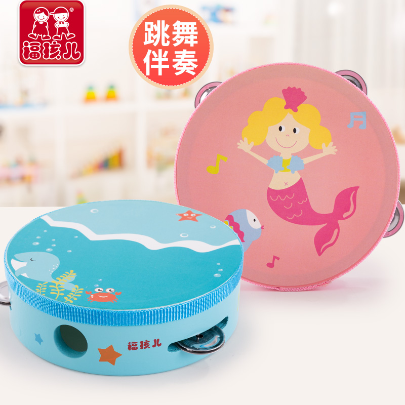 Kindergarten teachers use tambourine dance baby children baby hand clap small tambourine special percussion instrument toy