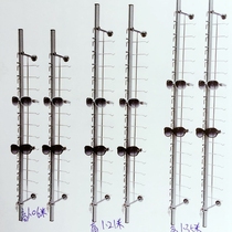 Aluminum alloy glasses display rack wall-mounted anti-theft lock strip high-grade metal sun glasses display rack bracket