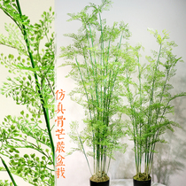 Simulated Adiphoria black bony mandarin tree floor potted indoor courtyard forest natural style decorative green plants