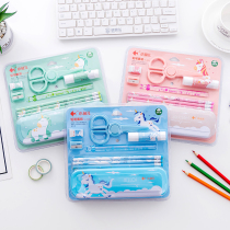 Small fish children students pencil suit kindergarten pencil sketching exam coated pen with eraser learning stationery supplies