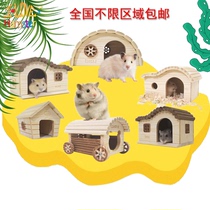 Hamster Nest Hamster Wooden Cabin Hamster Hamster Hamster Small House Chalet Gold Silk Bear Nest Small Wooden House Hamster Furniture