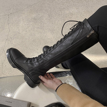 Boots Womens Winter Kneels 2021 New Autumn High Boots Stretch Boots Strappings Martin Boots