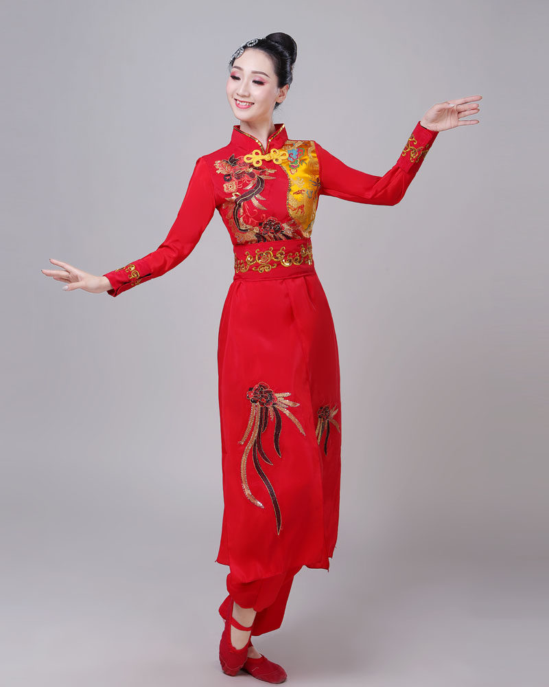 民族风打鼓服装男女成人演出服服开场舞现代风水鼓可印字