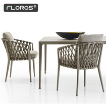 Modern Simple Outdoor Leisure Balcony Table and Chair CourtyVilla Outdoor Terrace Garden Project Wine Chair