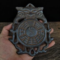 Iron Tai Chi Bagua beast pendant Town house evil spirits Retro retro practical collection Exquisite workmanship good