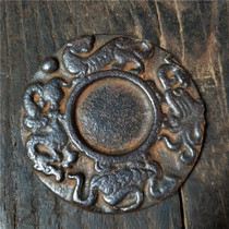 Antique antique hot sale collection of folk old objects Small inkstone Exquisite workmanship package pulp old gas products are good