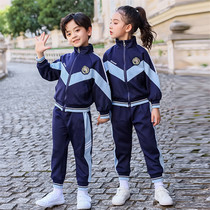 Primary school uniform spring and autumn suit new pure cotton first grade children's class uniform three spring suit sportswear