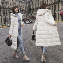Down jacket long knee-length cotton-padded jacket 2021 new women's winter cotton-padded jacket straight tube loose padded cotton-padded jacket