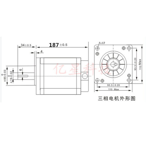 3 단계 110 스테퍼 모터 세트 110BYG350C 길이 187mm 힘 거리 16n.m 드라이버 3ND2283 3 단계 110 스테퍼 모터 세트 110BYG350C 길이 187mm 힘 거리 16n.m 드라이버 3ND2283