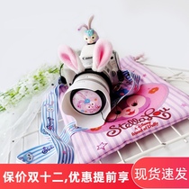 Camera cover 58 52 49 40 5mm cute rabbit lens ring white hood shoulder strap