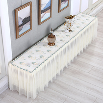 European-style TV cabinet dust cover cloth Rectangular living room household TV cabinet tablecloth cloth lace shoe cabinet cover All-inclusive