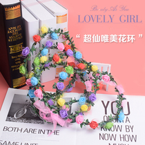 Flower Ring Headwear Sensfemale Ensemble Wearing Vines Hair Stirringed Fairy Girl Children Toy Ornament Ground Push Attractions Gift Wholesale