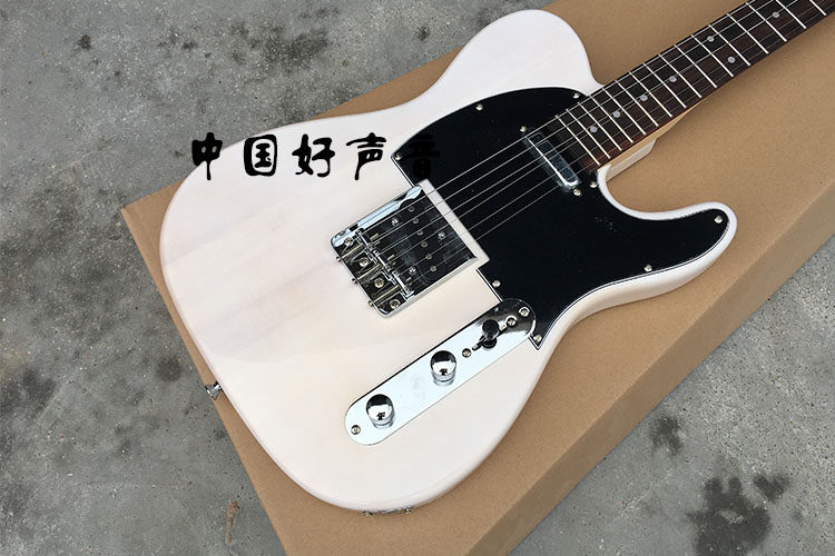 全新tele芬达款式白色琴身玫瑰木指板后穿弦颜色可定制