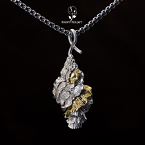 Night Song Studio 925 Pure Silver Original Handmade Small Crowdsourced Design Gift Ginkgo Sea Snail Lovers Pendant Silver Accessories