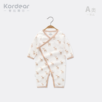 Newborn baby jumpsuit cotton spring and autumn thin ha clothes newborn pajamas air conditioning clothes baby climbing clothes and monk clothes