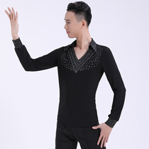 Male Latin dance performance costume female adult modern ballroom dance performance competition costume square dance long sleeve