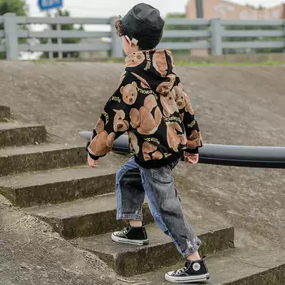 Boys' sweater 2020 new spring and autumn style fashion autumn boys hooded children's Big Boy autumn coat