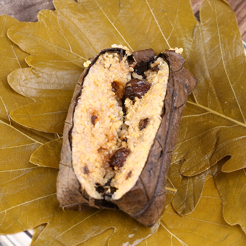 三味奇槲叶粽子香菇肉粽玫瑰粽红豆沙粽子新鲜传统特产粽子100g*6