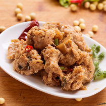 Frozen (Qishan vegetarian vegetarian three cups chicken) Buddha artificial meat soy protein imitation meat chicken fast dish