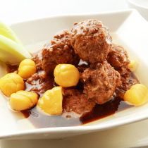 Frozen (Qishan vegetarian lion ball) cooking soup soy protein imitation meat fast vegetable series pure vegetarian meat