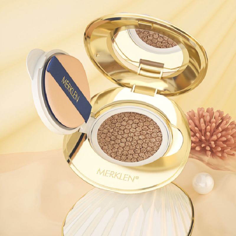 【直播价】法国麦尔卡伦珍珠亮颜气垫bb霜遮瑕持久不脱妆控油cc霜