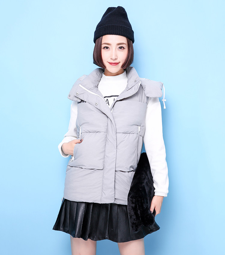 7.modifier 夹花灰无袖棉服外套