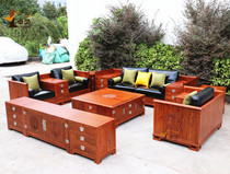 New Chinese living room red wood sofa Su pear furniture flowers good month round sofa Hedgehog Purple Sandalwood Porcelain Flower Pear Wood Sofa