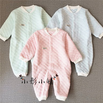 Brand spring and autumn ha clothes baby clip silk cotton closed crotch a Class a baby conjoined climbing suit