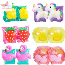 Children boys and girls student float beginner baby arms circle swimming sleeve flamingos cartoon cute floating