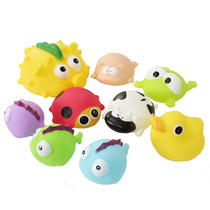 Taizhen toy water spray soft glue animal duck bathroom small animal cartoon fish soft glue baby baby water play