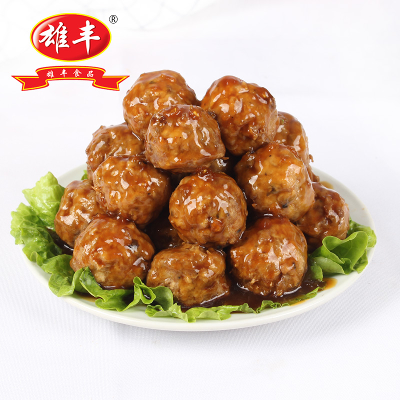 xiongfeng braised lion head fried meatballs 500g  delicious pork meatballs big meatballs sixi meatballs