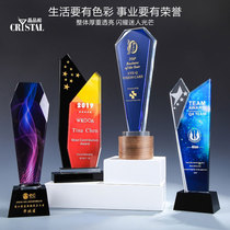 New top of the iceberg Creative crystal trophy Innovation award medal Custom authorization card Employee trophy Teachers Day