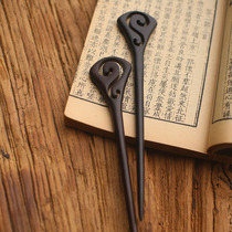 Pigs Trotter handmade zootee hairpin hairpin hairpin black sandalwood handmade carved two instruments