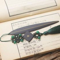 Pigs trotters handmade zootee stationery ebony wood chips carved bamboo leaf bookmarks a thin bamboo