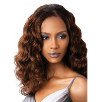 European and American wig Female long hair natural full headgear medium split large wavy long curly hair Dark Brown wig headgear hairstyle