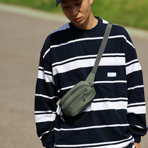 PIN SKTBS 21AW Fall new stripe Long sleeve day series Original loose round collar sleeve head T-shirt jacket