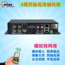 4-way Haikang Dahua TVI CVI AHD coaxial HD analog head to network video conversion encoder decoding