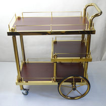 Hotel restaurant delivery car Mobile royal luxury wine truck service trolley solid wood titanium tea dessert car