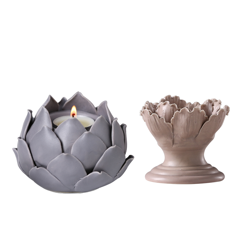 S7 ceramic candlestick candles small place lotus lamp creative arts and crafts table home sitting room soft adornment ornament