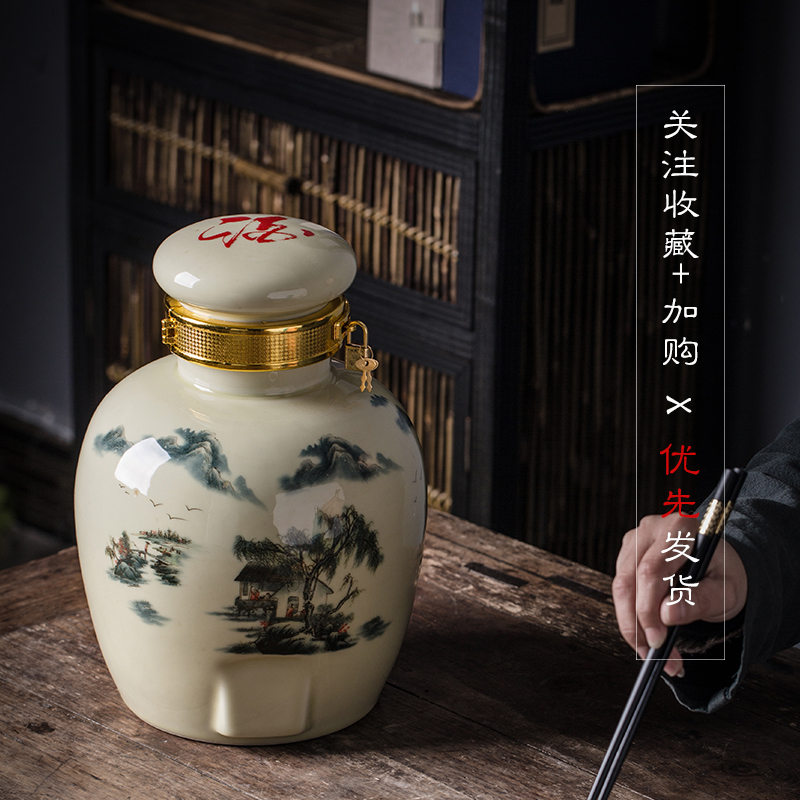 Jingdezhen home empty wine bottle 5 jins of mercifully wine jars 10 jins 20 jins 30 pounds put ceramic terms it wine wine