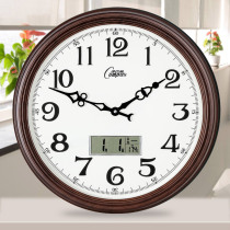 Kangba Silk wall clock silent watch Simple atmosphere living room clock European household calendar clock 20 inch quartz clock