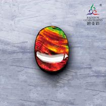 Bi Jincai Canadian spotted Gem natural spotted stone bare stone large size colored snail original stone