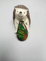 Bi Jincai natural Canadian spotted gems with single-sided bare stone can be inlaid with stained snail fossils