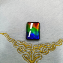 Bi gold color natural Canadian spotted gemstone colorful square crystal coated bare stone