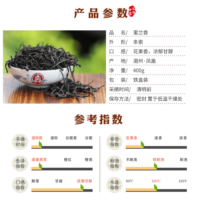 凤凰单枞茶蜜兰香m3浓香型凤凰单丛茶潮州乌岽单丛从乌龙茶叶春茶