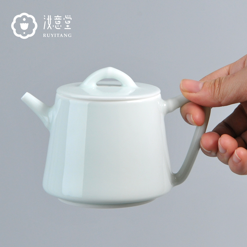Jingdezhen ceramic teapot from single pot of white porcelain tea set teapot small white hand antique general pot